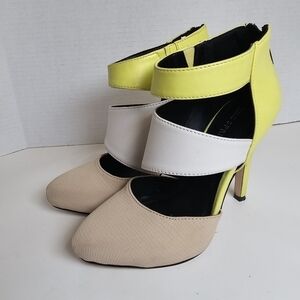 Call It Spring Yellow Strap Heels